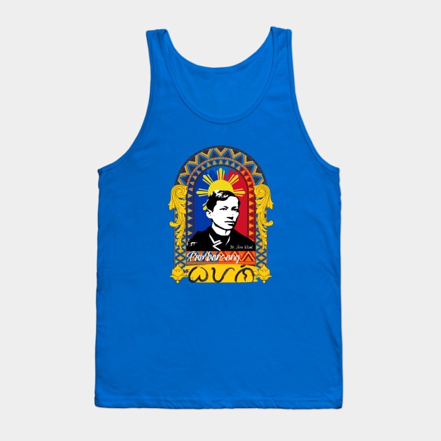 Dr. Jose Rizal Baybayin word Bayani (Hero) Tank Top by Pirma Pinas